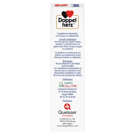 Illustration of the product packaging Doppelherz aktiv Osseovit side view left
